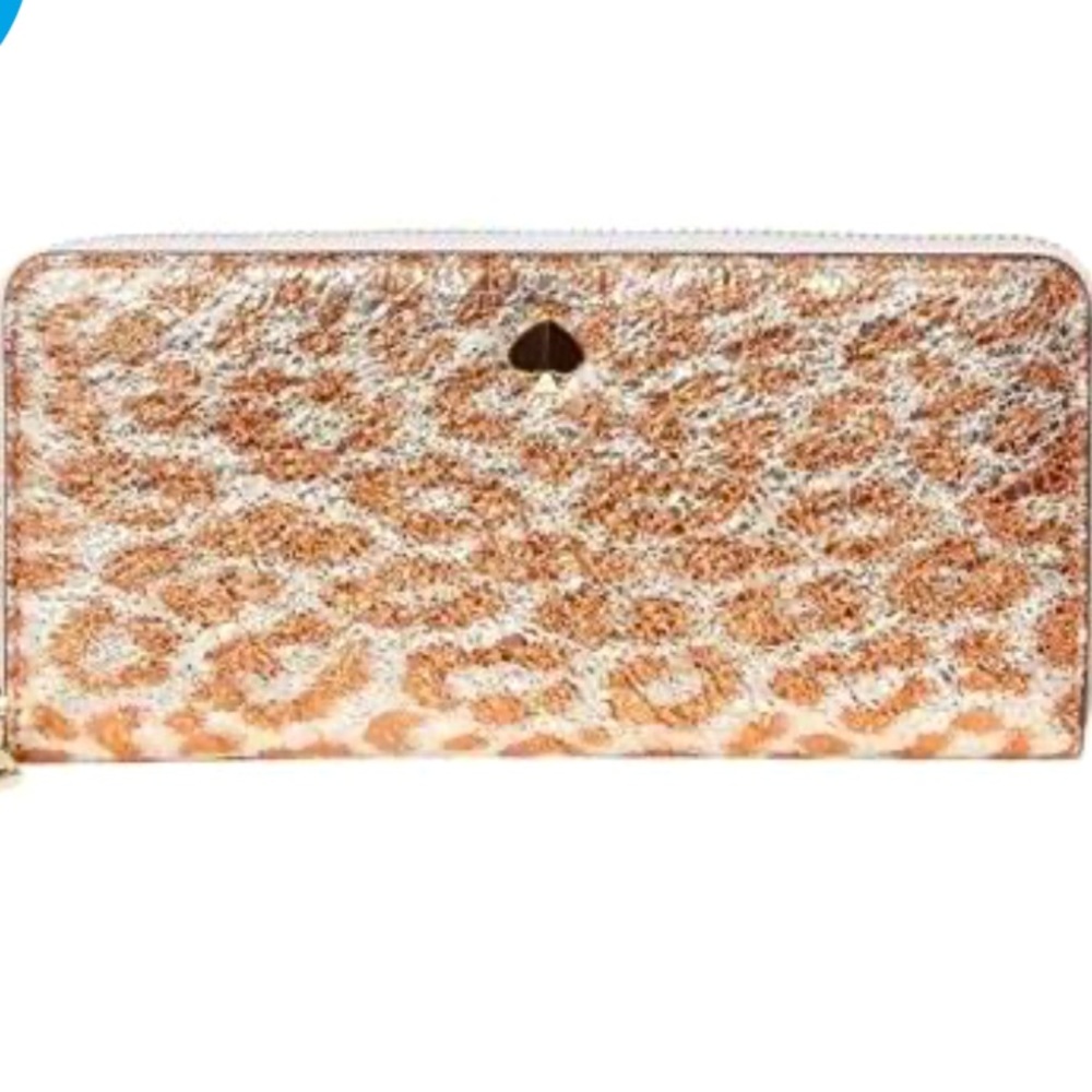 Kate Spade New York Metallic Leopard Slim Continetnal Wallet